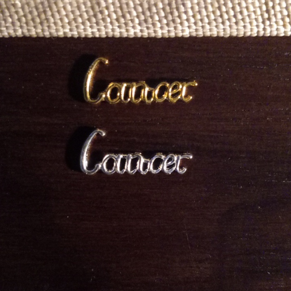NEW CANCER ZODIAC GOLD  &  SILVER TONE 3D METAL NAIL CHARMS (2PCS)